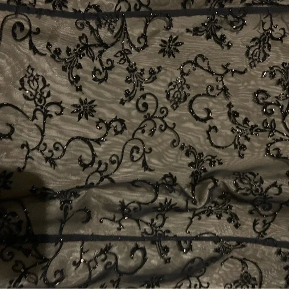 Blondie Nites Black and Silver Maxi Dress - Picture 4 of 4